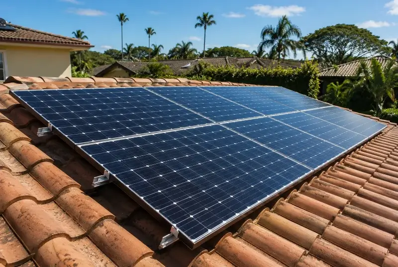 Installation de panneaux solaires à l'Houmeau